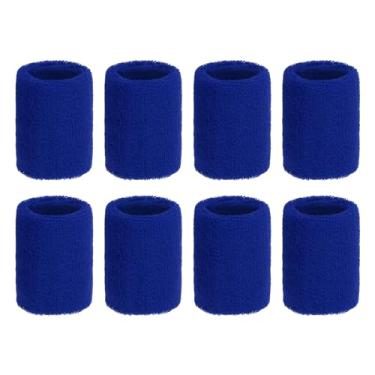 Imagem de PATIKIL Pulseiras de pulso, pacote com 8 pulseiras esportivas para tênis, badminton, basquete, futebol, azul marinho