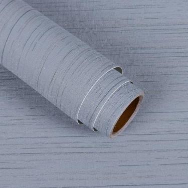 Imagem de VaryStyle Papel de parede azul pano de grama texturizado papel de parede autoadesivo removível adesivo adesivo em linho vinil tecido azul papel de contato para paredes armário quarto 39,9 cm x 299,7