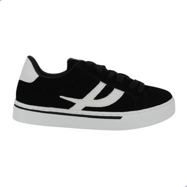 Imagem de Tênis Feminino Casual Via Marte Nobuck Napa Preto e Branco