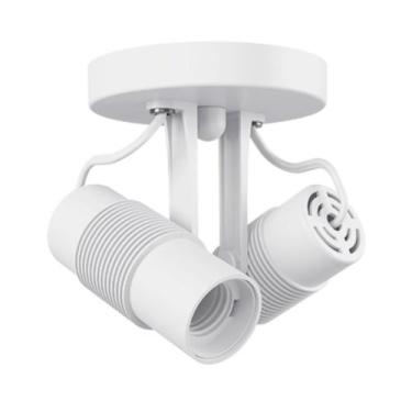 Imagem de Kit 3 Spot Taschibra Sobrepor VITTO 2xE27 para Lâmpada LED, Branco