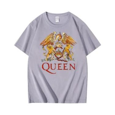 Imagem de Camiseta Feminina Queen - Gola Redonda, Manga Curta, Estampa Gráfica, 