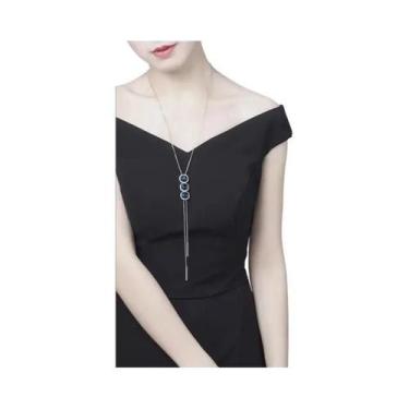Imagem de Colar Feminino com Pingente de Flor - Corrente Longa tipo Cobra - Aces