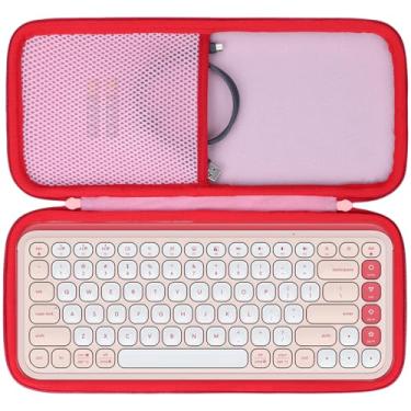 Imagem de Lebakort Capa de armazenamento compatível com teclado Logitech POP ICON Keys (capa rosa)