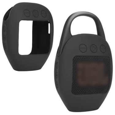 Imagem de Lebakort Capa de silicone compatível com alto-falante sem fio Bluetooth portátil JBL Clip 5 (capa preta)