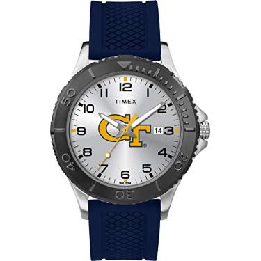Imagem de Timex Tribute Relógio masculino Gamer 42 mm Quartzo com pulseira de silicone, Georgia Tech Yellow Jackets, Relógio de quartzo