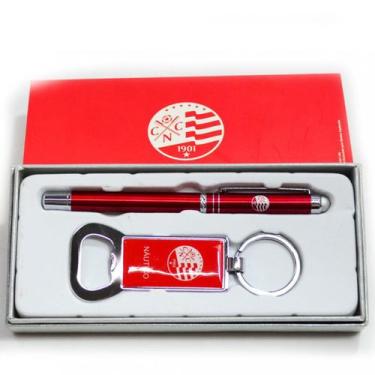 Imagem de Jogo Caneta Roller Ball Touchscreen Com Chaveiro Abridor De Garrafa - 