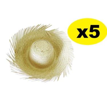 Imagem de 5 Chapéus Desfiado de Palha Festa Junina Caipira Adulto - Lynx produçõ