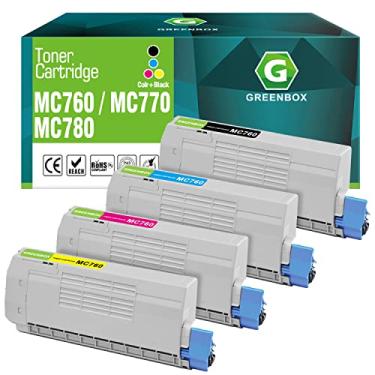Imagem de GREENBOX Cartucho de toner de substituição compatível com OKI MC760 MC770 MC780 45396304 45396301 45396302 45396303 para OKI MC760DN MC760DNF MC760DNFAX MC770DN MC770DNF MC770DNF 770PLUS MCC 780DNF