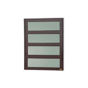 Imagem de Janela De Aluminio Basculante Elite Vidro Boreal 80cm X 40cm Brimak Corten