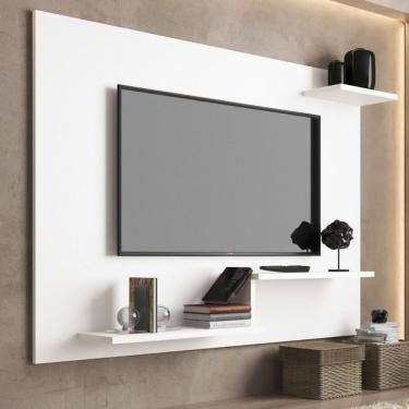 Imagem de Painel Para Tv Até 42 Polegadas Com Prateleira Denver J Carvalho Branco
