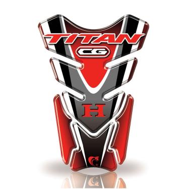 Imagem de Protetor De Tanque Honda Cg Titan Todos Os Anos Vermelho E Preto