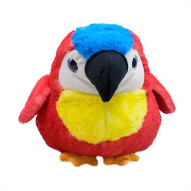 Imagem de Pássaro Ave Arara Vermelha 22 Cm - Pelúcia