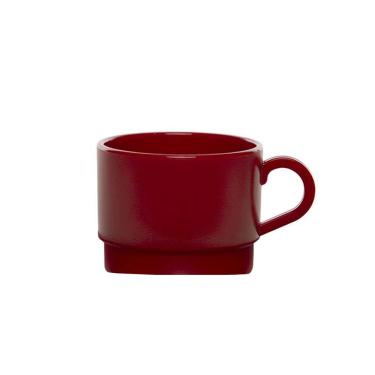 Imagem de Xícara Para Chá 250ml Vermelha Em Polipropileno Linha Elegance Vem