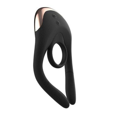 Imagem de Anel Peniano Recarregável 10 Modos De Vibração E 10 Níveis De Choque Tide - Lovetoys - Preto