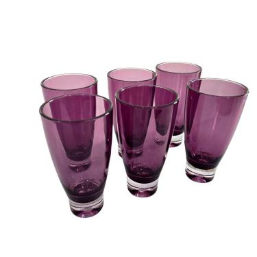 Imagem de Jogo De Copos Acrílico Altos Fundo Grosso 6 Unidades