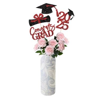Imagem de hhdatc Graduation Decorations Class of 2024 Centerpieces for Tables,Table Toppers Party Centerpiece Sticks Supplies Red