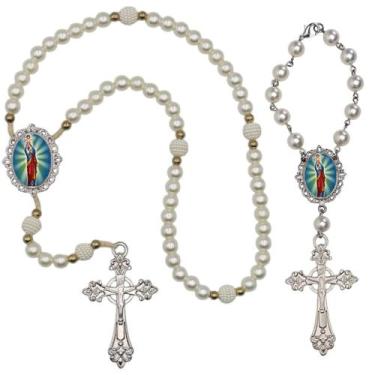 Imagem de Terco de Oraçao de Luxo com Terco de Carro Nossa Senhora da Comunicaçã