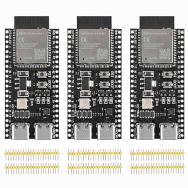 Imagem de YEJMKJ Placa De Desenvolvimento 3 Peças Esp32 S3 N16R8 Esp Wroom 32 Wifi + Bluetooth Iot Tipo-C Core Hat Módulo Mcu, Dual Esp32-S3 Devkitc 1