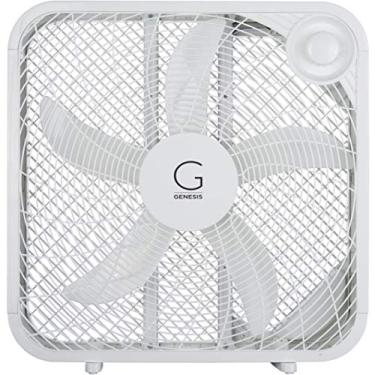 Imagem de Ventilador de caixa Gênesis de 50,8 cm, tecnologia de refrigeração silenciosa, alça de transporte, 50,8 cm, branco