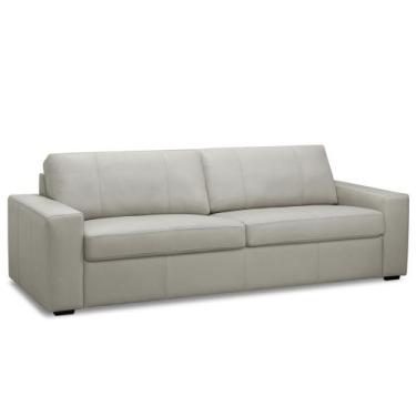 Imagem de Sofá 2 Lugares Para Sala de Estar Living 150cm Aurora L06 Couro Cinza 