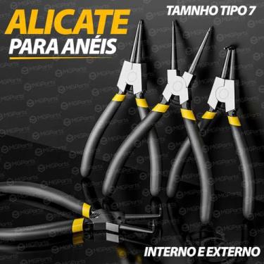 Imagem de Jogo 4 Alicate para Anéis Profissional Trava Extrator Interno e Extern