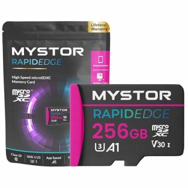 Imagem de Cartão de memória micro SD Mystor de 256 GB para Samsung A16, A24, A34, A15, A25, A35, A55, A14, A26, A36, A56, A04, A05, A06 Cartão micro SD para Samsung Phone Memory MicroSD UHS-1 U3 V30 (256GB