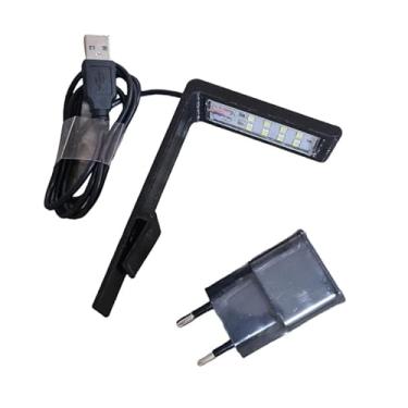 Imagem de Luminária 5w Led Para Aquário Pequeno Beteira Plantado (Preto)