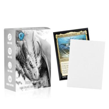 Imagem de Snow White Dual Matte Card Sleeves, Katomula Card Sleeves for MTG, Standard Card Sleeve for PKM, Flesh & Blood