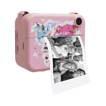 Imagem de Câmera Digital Infantil Com Impressão Instantânea Mini Impressora Térm