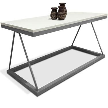 Imagem de Mesa De Centro Macau Retangular Para Sala Decor Madeira MDF Compacta P