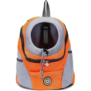 Imagem de Mochila Confortável Para Transporte De Animais De Estimação, Saco De Transporte Para Gato Cão Filhote, Confortável E Respirável, Para Animais De Estimação Viagem Caminh, Orange