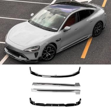 Imagem de Spoiler de para-choque dianteiro traseiro do carro difusor de lábios peça modificação para saia lateral Su7 spoiler labial acessórios para carro (cinza)