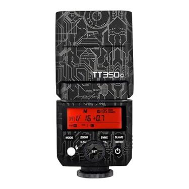 Imagem de Película de vinil anti-arranhões Capa protetora bolso câmera flash adesivo envoltório película protetora corpo protetor decalque skin para Godox TT350 Flash TT 350 (Circuit Titanium)