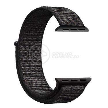 Imagem de Pulseira Nylon Para Iwo Smartwatch 42mm 44mm - Preto