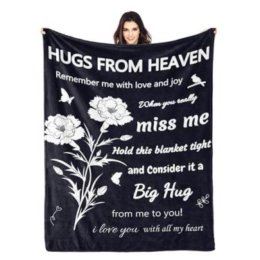 Imagem de S SERUYOO Cobertores Hug from Heaven, presentes de simpatia memorial para perda do ente querido, cobertor memorial, melhor ideia de presente de luto, presente de condolências para perda 152 x 127 cm