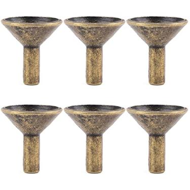 Imagem de Framendino, Pacote com 6 suportes de cone de incenso de refluxo de metal retrô peças de armazenamento para queimador