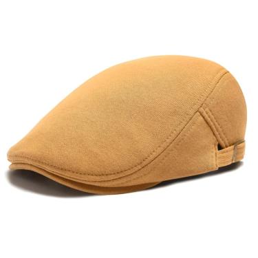 Imagem de Boina De Algodão Design Basico Liso Casual Unissex Ajustavel Bege