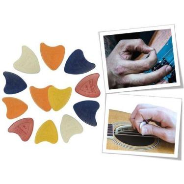 Imagem de Palheta Para Viola Violão Coloridas Kit 12 Un P96 Rouxinol