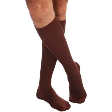 Imagem de Meia 3/4 Sigvaris Cotton Comfort 20-30mmHg Fechada Marrom P3
