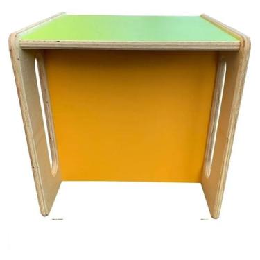 Imagem de Conjunto Mesa E Cadeira Cubo Montessoriano Infantil Cm1515cu - Colormo