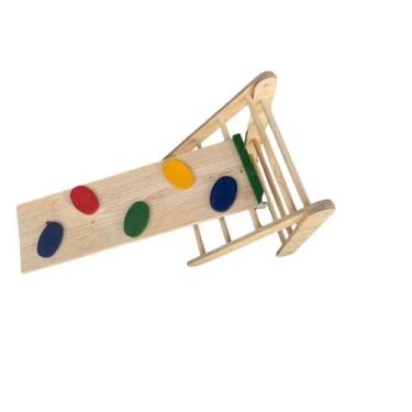 Imagem de Triângulo Pikler Infantil Simples + Rampa Colorida - Colormobile