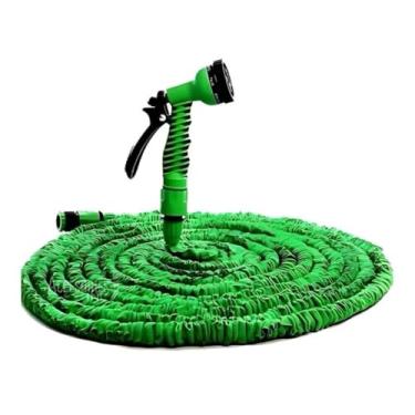 Imagem de Mangueira Magica Retratil Flexível 30 metros 7 Tipos de Jatos Mangueira Chuveiro Antitorção para Jardim(30 METROS)