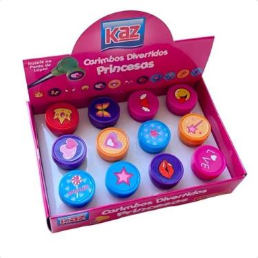 Imagem de Carimbo Infantil Divertidos 12 Unidades Diversão - Kaz, Princesas