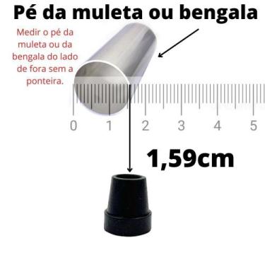 Imagem de 1 Ponteira/ Sapata/ Pé de Muletas E Bengalas (5/8''-1,59cm) - NIVEBOR