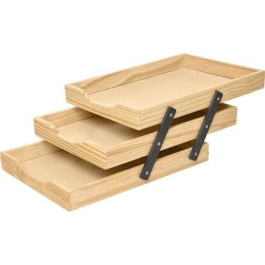 Imagem de Caixa Correspondência Tripla Madeira Pinho N.3 25x36 - Souza