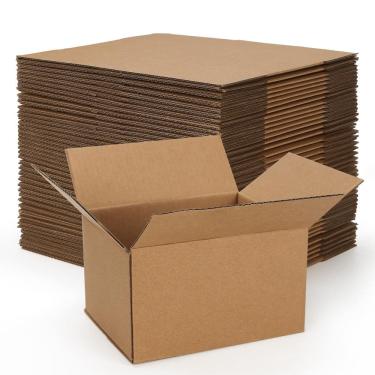 Imagem de Caixas de envio Rempry, pacote 40, 13x10x8cm, papelão ondulado marrom