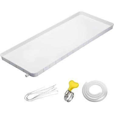 Imagem de Dreno De Condensado P Bandeja De Gotejamento De Plástico, Ar Condicionado Universal Drip P Com Tubulação De Drenagem, Ar Condicionado Unidade Interna/externa Coleta De águ, 81.5x33cm/32x13in