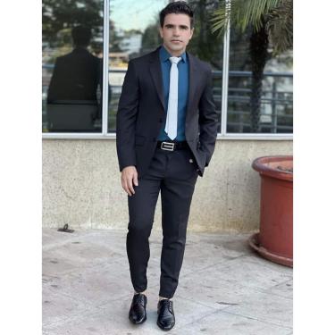 Imagem de Terno Masculino Preto Slim de Poliéster-Masculino