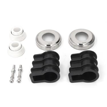 Imagem de GLOGLOW Piscina de Aço Inoxidável Placas Escutas Escudas de Piscina Rings Escadas de Piscina Placas Escutas de Corrimão para Tubos de 42 Mm Com Almofadas para Pés de Borracha para