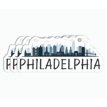 Imagem de Adesivo de horizonte de Filadélfia 3 peças - adesivo de carro - adesivo para laptop - adesivo de garrafa de água - adesivo da Pensilvânia - adesivo de viagem - adesivo para tablet